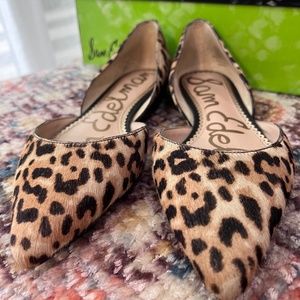 Sam Edelman Rodney Pointed-Toe Leopard Flats SZ 6